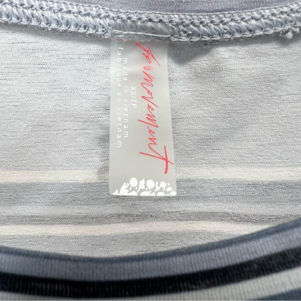 FP Movement by Free People Striped Tank Top - blue and grey Xsmall‎ - Picture 3 of 4